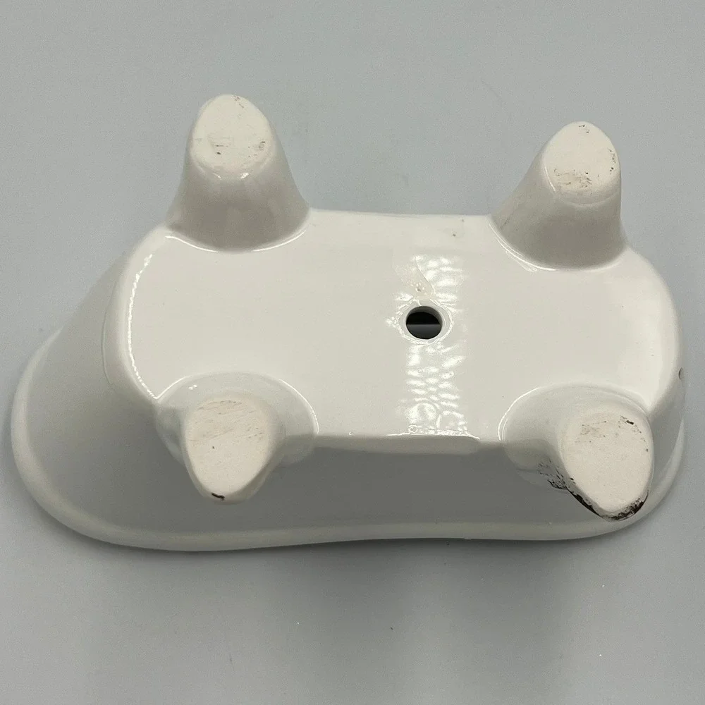 MyGift Bathtub Planter 9-Inch White Ceramic French Country